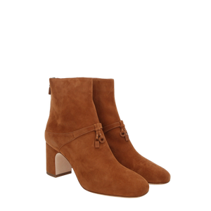 Maxi Charms Suede Ankle Boots-LORO PIANA-JOHN JULIA