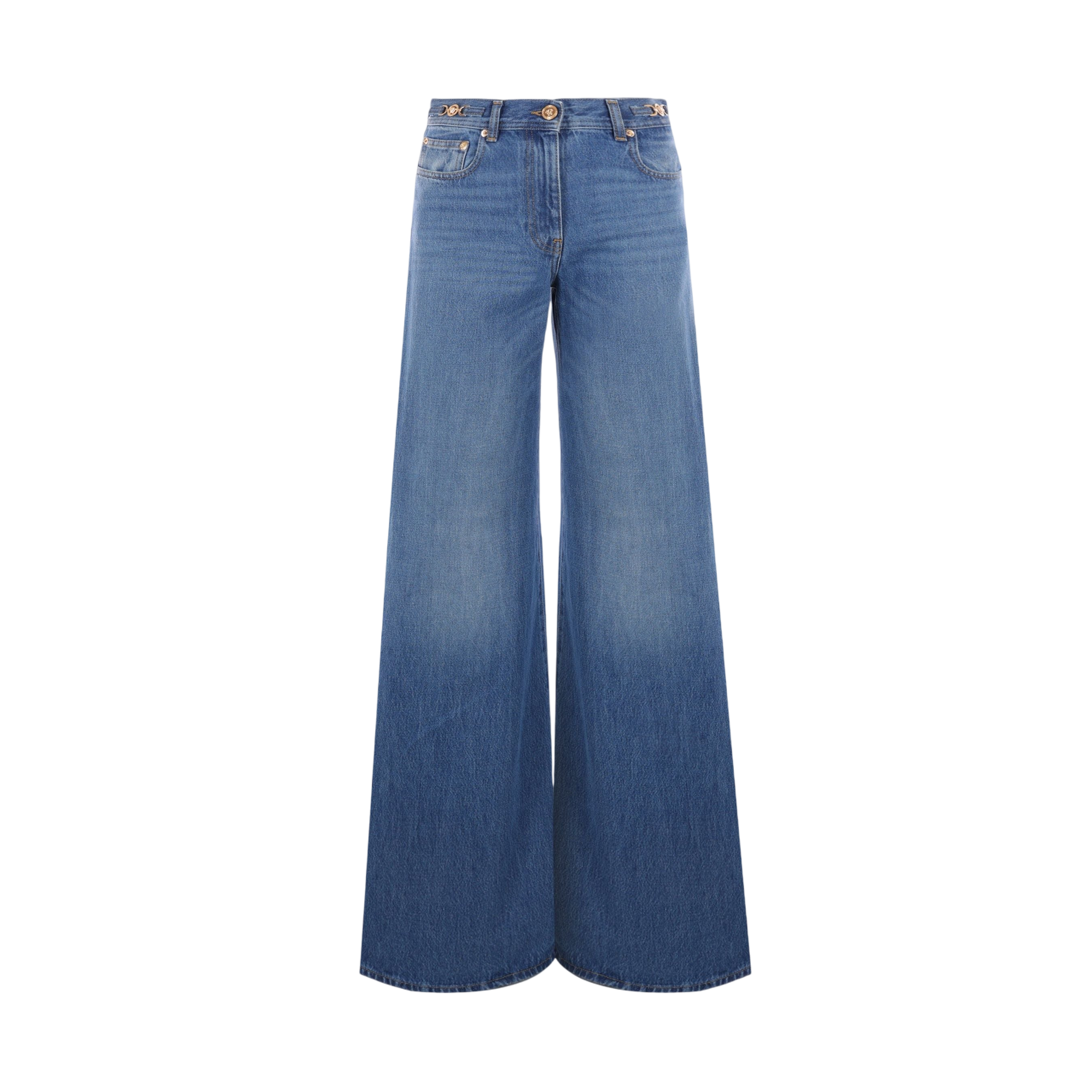 Medusa 95 Denim Wide-leg Jeans-VERSACE-JOHN JULIA