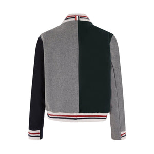 Melton Wool Bomber Jacket-THOM BROWNE-JOHN JULIA