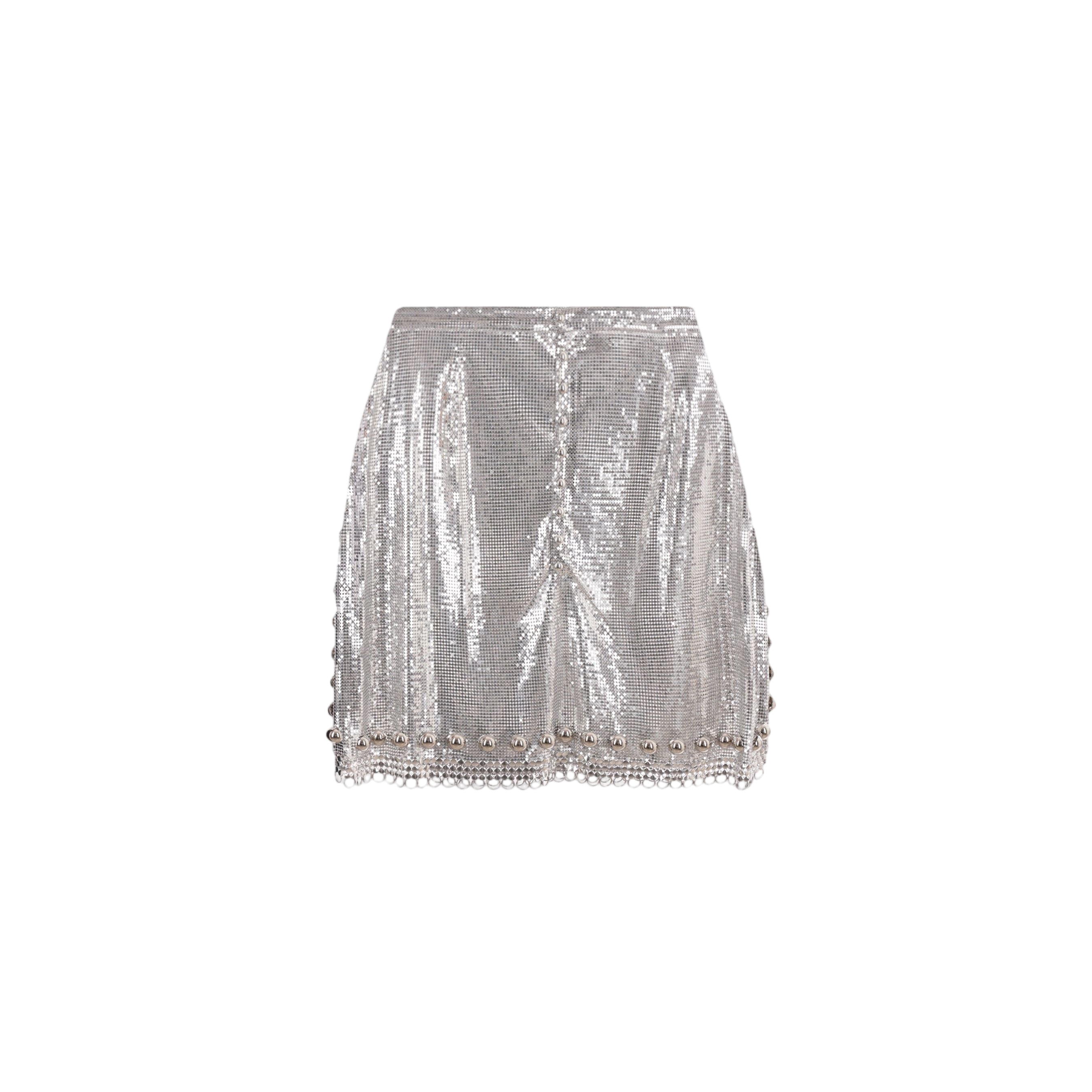 Metal Mesh Miniskirt-RABANNE-JOHN JULIA