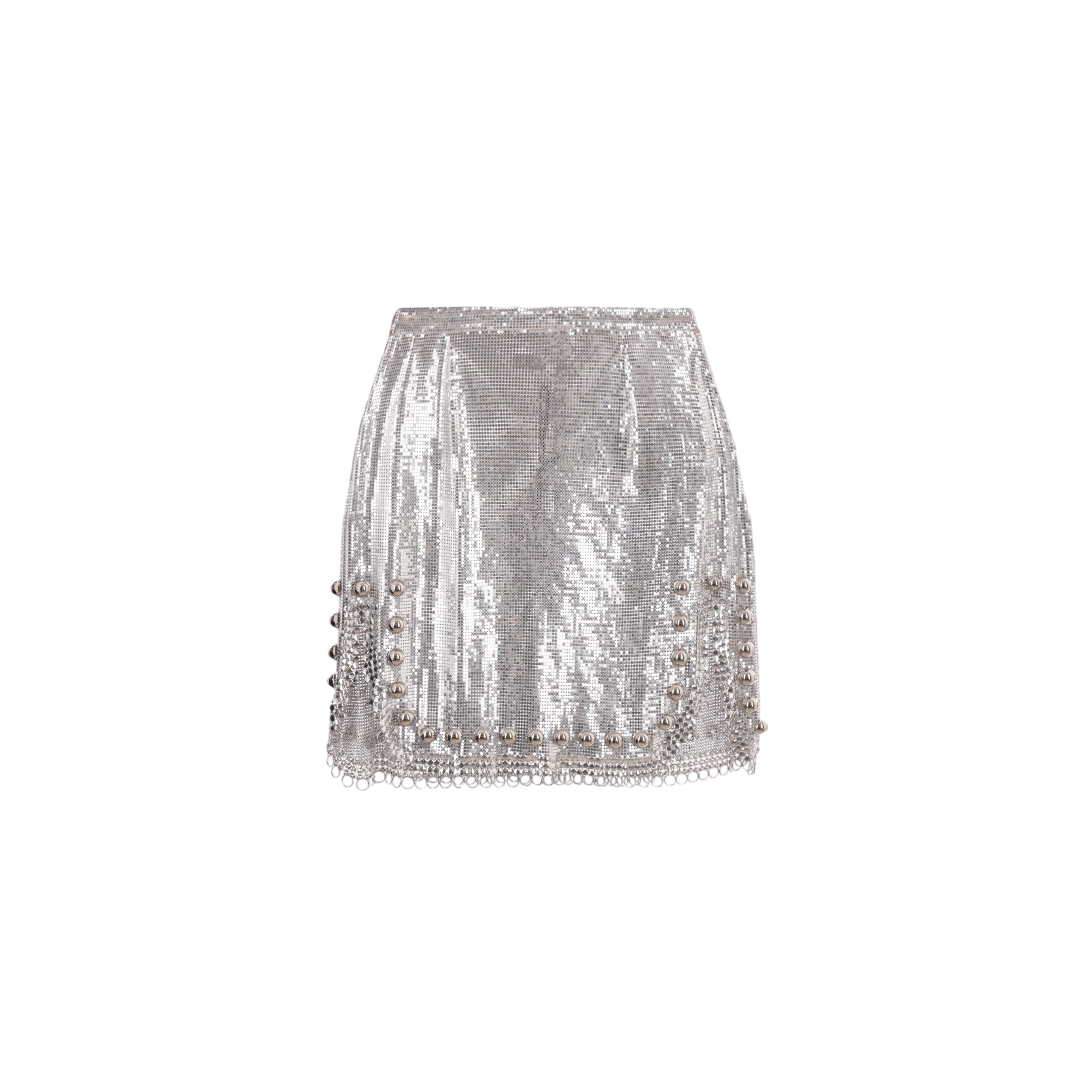 Metal Mesh Miniskirt-RABANNE-JOHN JULIA