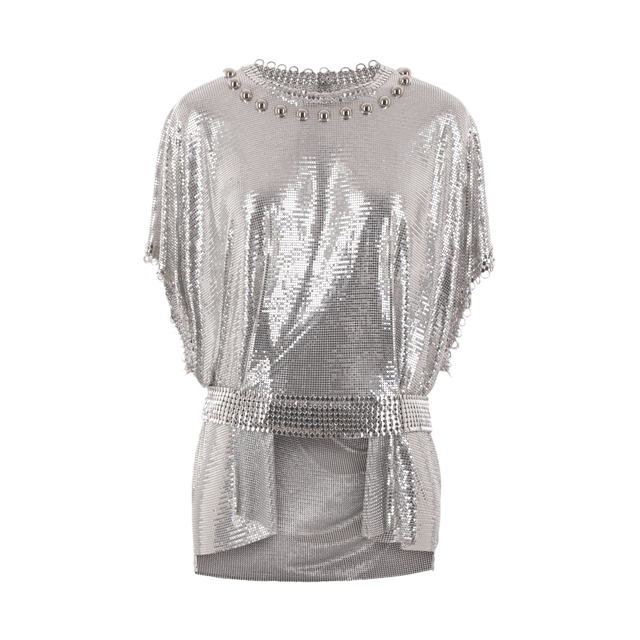 Metal Mesh Top-RABANNE-JOHN JULIA