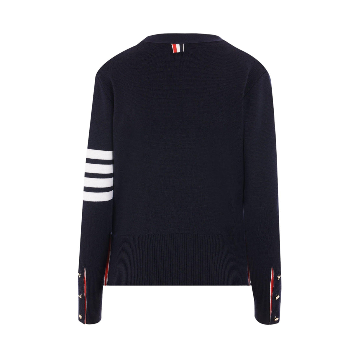 Milano 4-bar Wool Cardigan-THOM BROWNE-JOHN JULIA