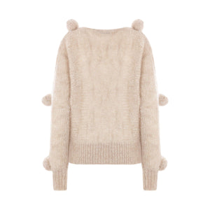 Mohair Wool 3D Rose Sweater-BLUMARINE-JOHN JULIA