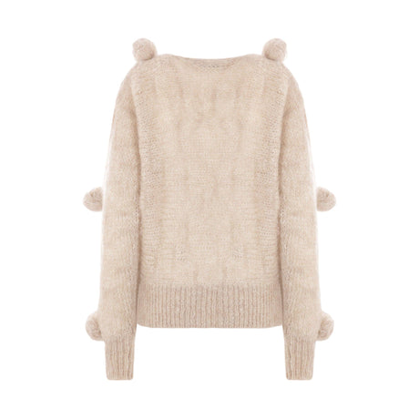 Mohair Wool 3D Rose Sweater-BLUMARINE-JOHN JULIA