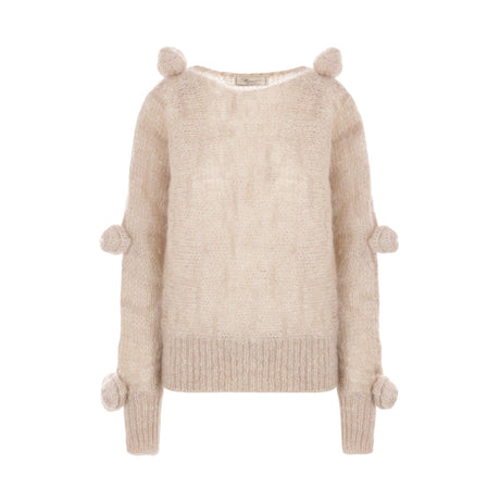 Mohair Wool 3D Rose Sweater-BLUMARINE-JOHN JULIA