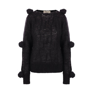 Mohair Wool 3D Rose Sweater-BLUMARINE-JOHN JULIA