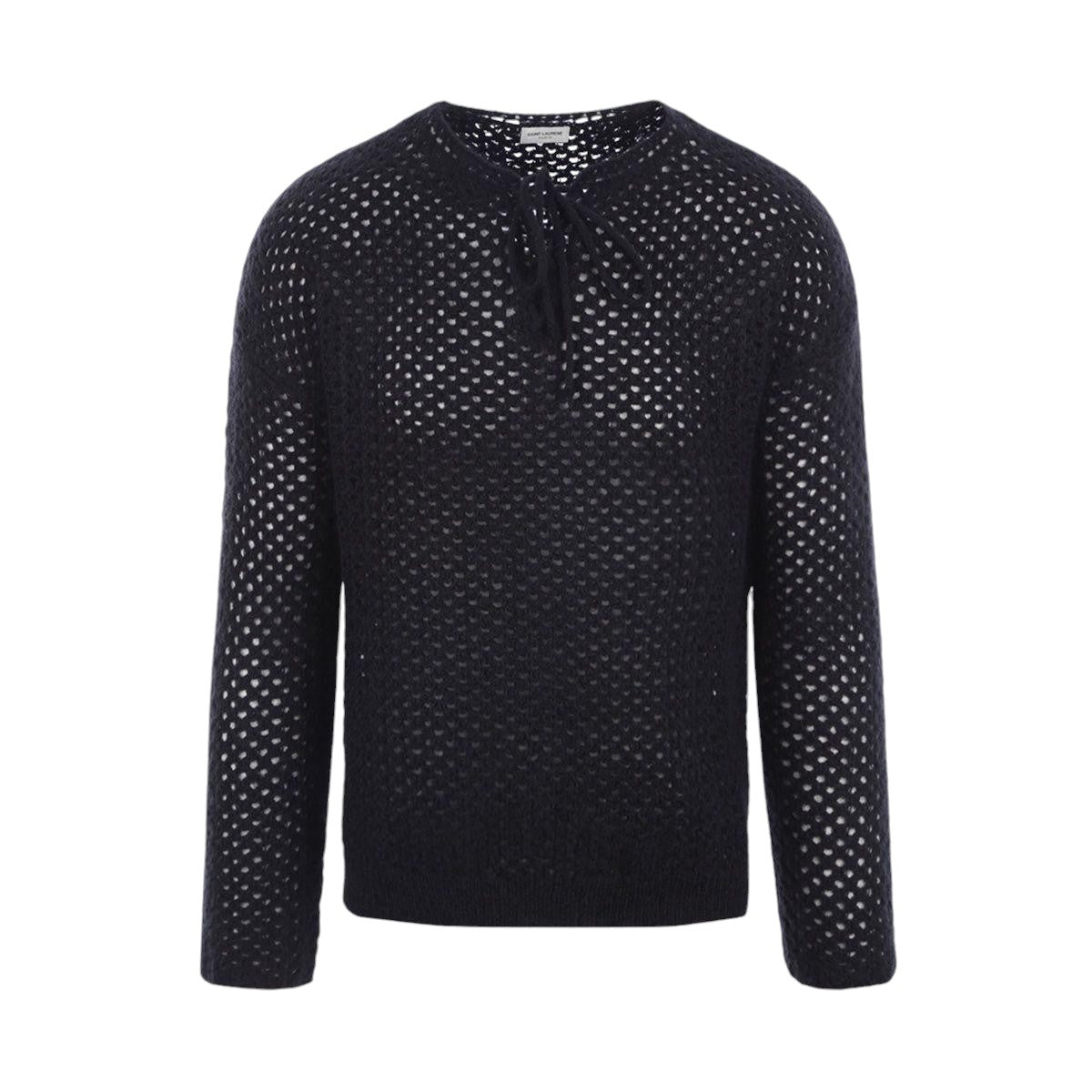 Mohair Wool Blend Sweater-SAINT LAURENT-JOHN JULIA