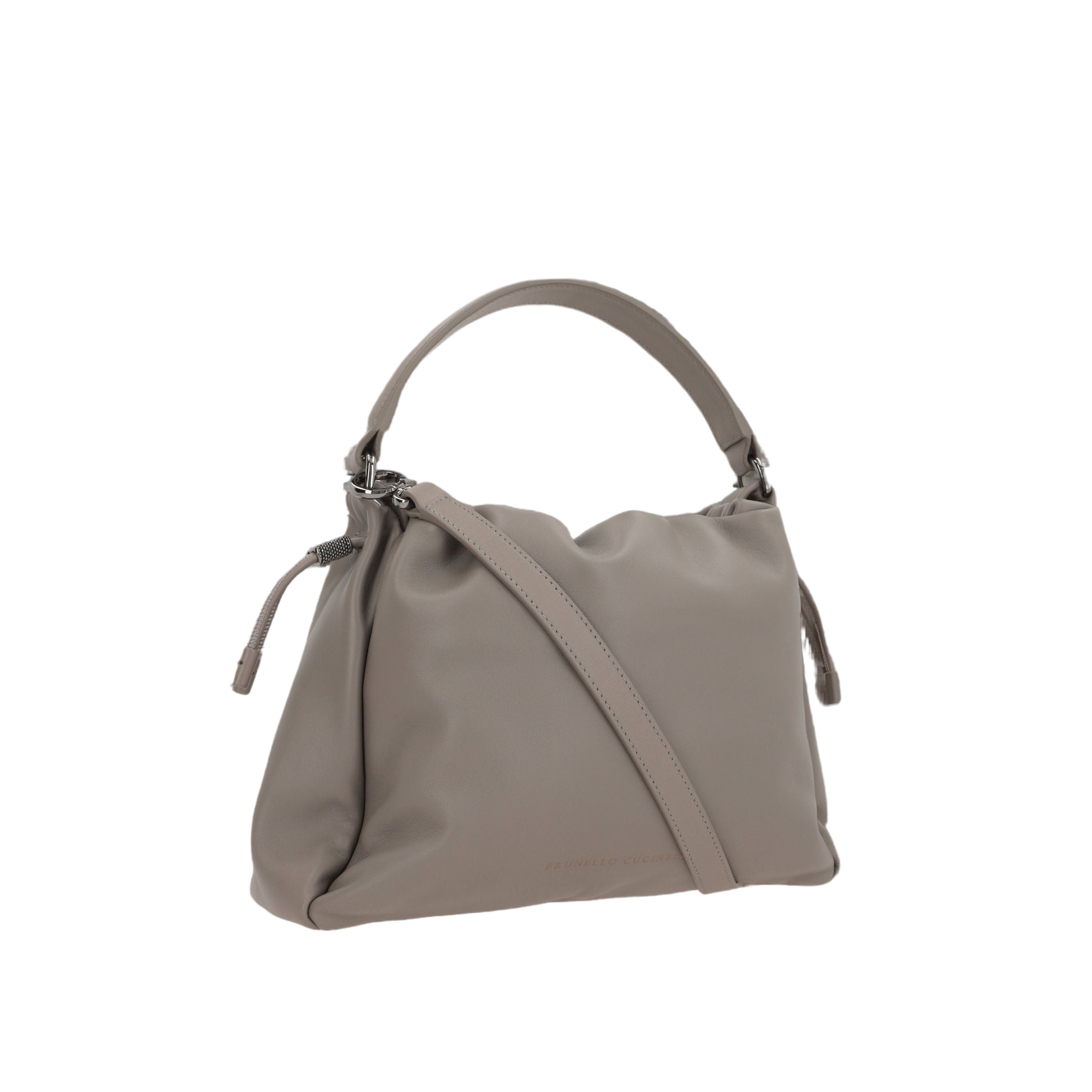 Monili Detail Small Leather Handbag-BRUNELLO CUCINELLI-JOHN JULIA