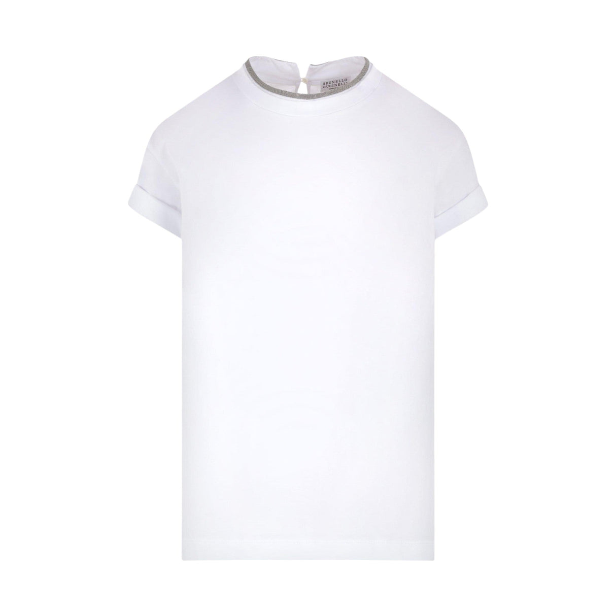 Monili-detailed Cotton T-shirt-BRUNELLO CUCINELLI-JOHN JULIA