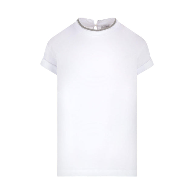 Monili-detailed Cotton T-shirt-BRUNELLO CUCINELLI-JOHN JULIA