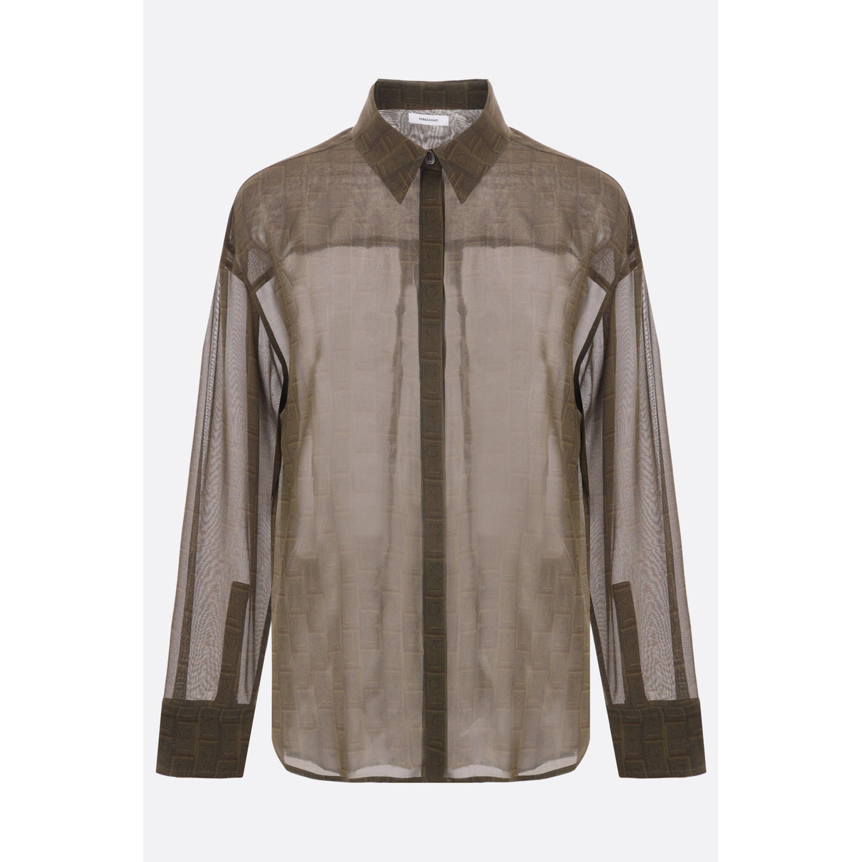 Monogram Georgette Shirt-FERRAGAMO-JOHN JULIA