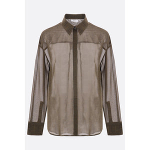 Monogram Georgette Shirt-FERRAGAMO-JOHN JULIA