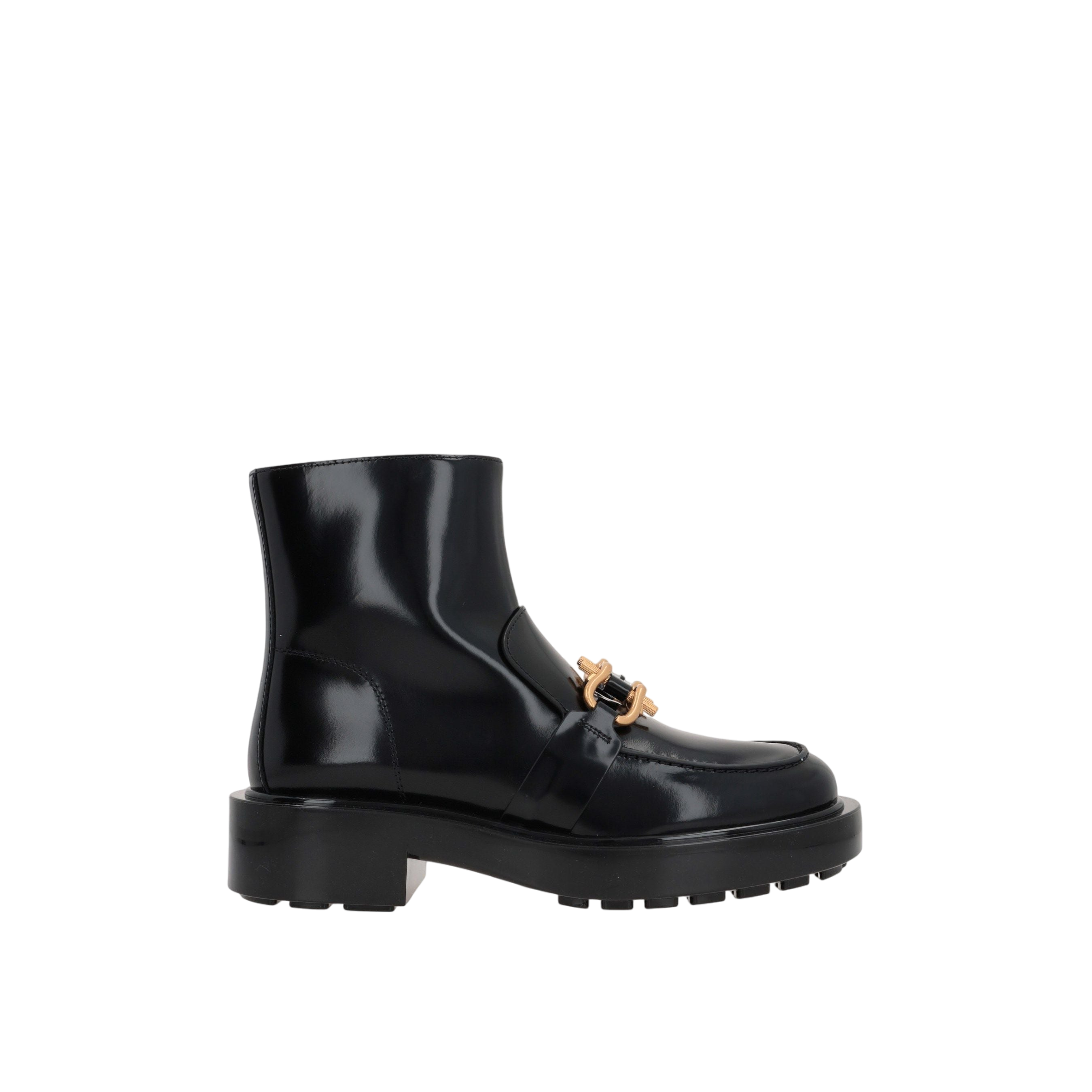 Monsieur Shiny Leather Ankle Boots-BOTTEGA VENETA-JOHN JULIA