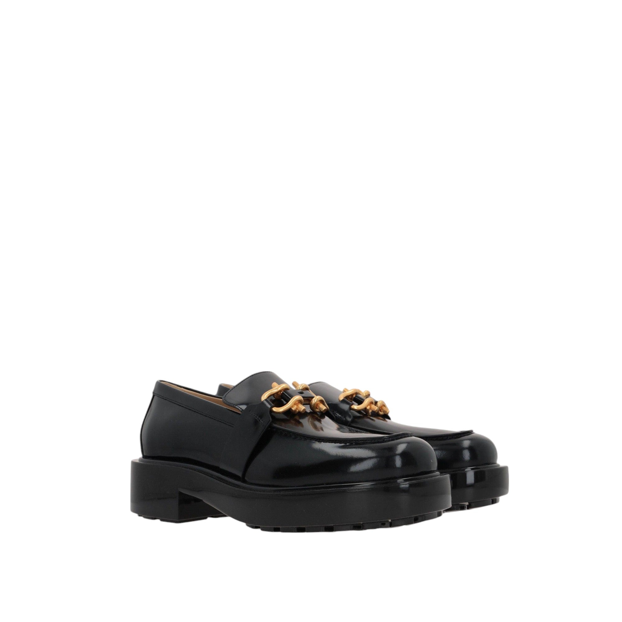 Monsieur Shiny Leather Loafers-BOTTEGA VENETA-JOHN JULIA