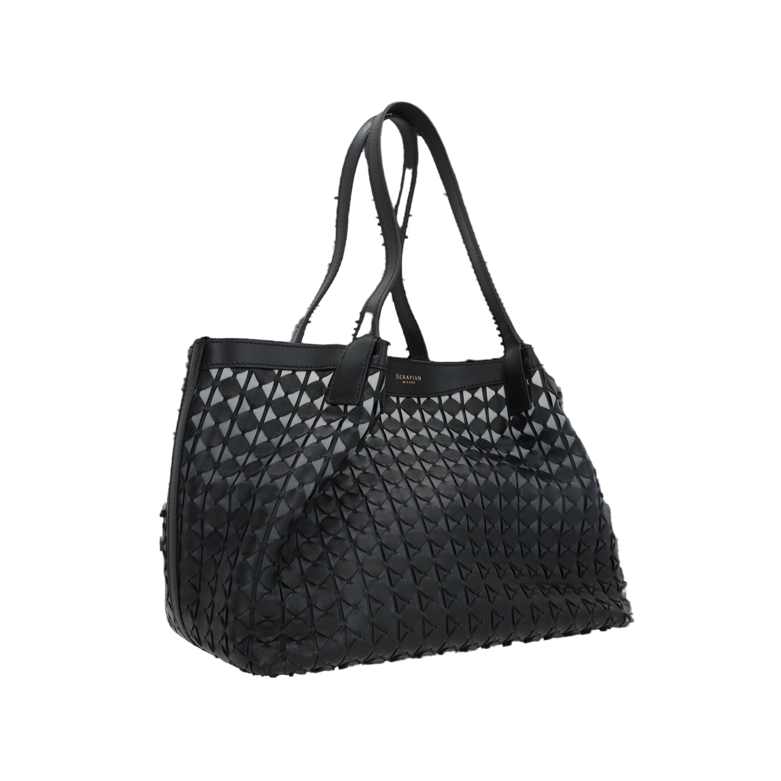 Mosaico Nappa Secret Small Tote Bag-SERAPIAN-JOHN JULIA