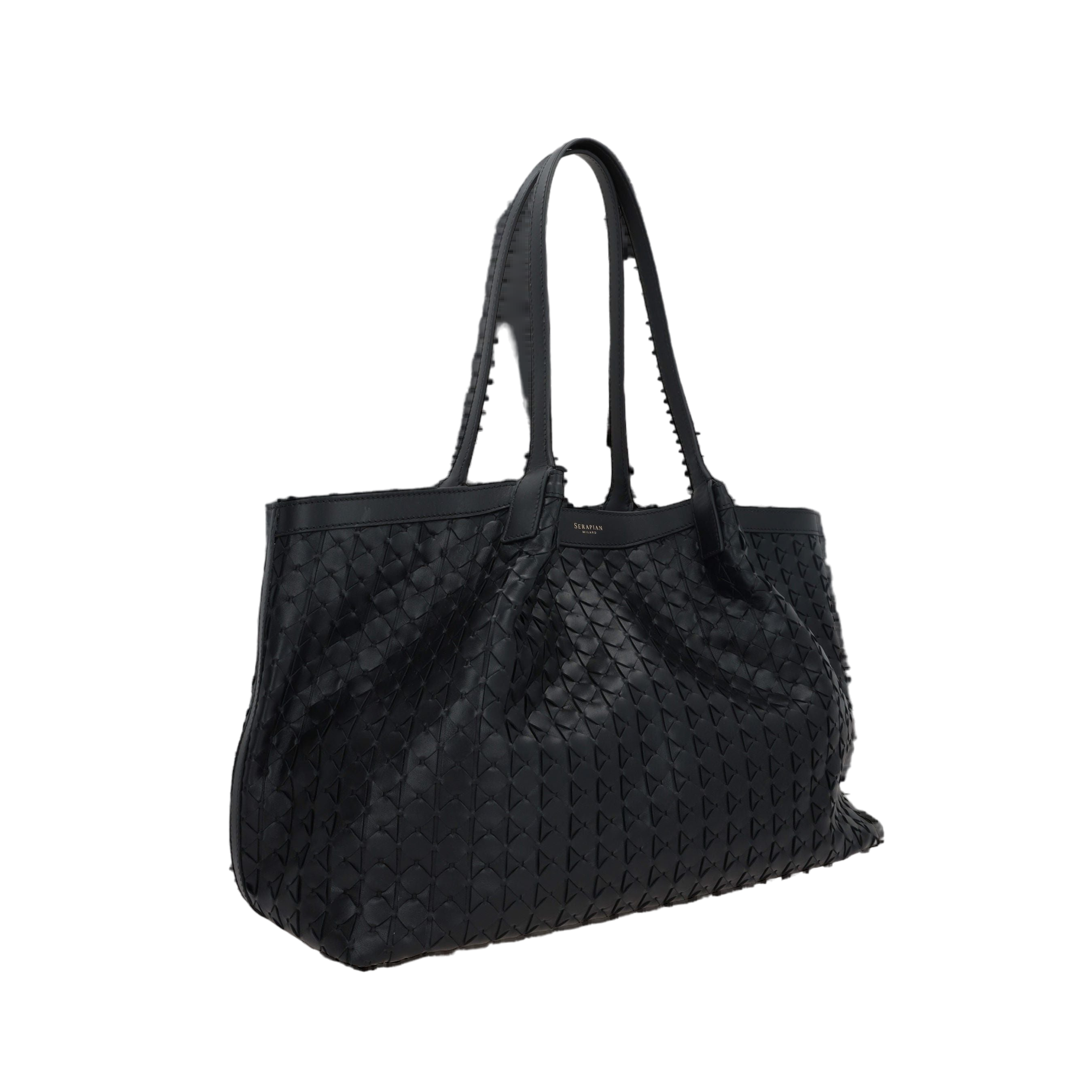 Mosaico Nappa Secret Small Tote Bag-SERAPIAN-JOHN JULIA