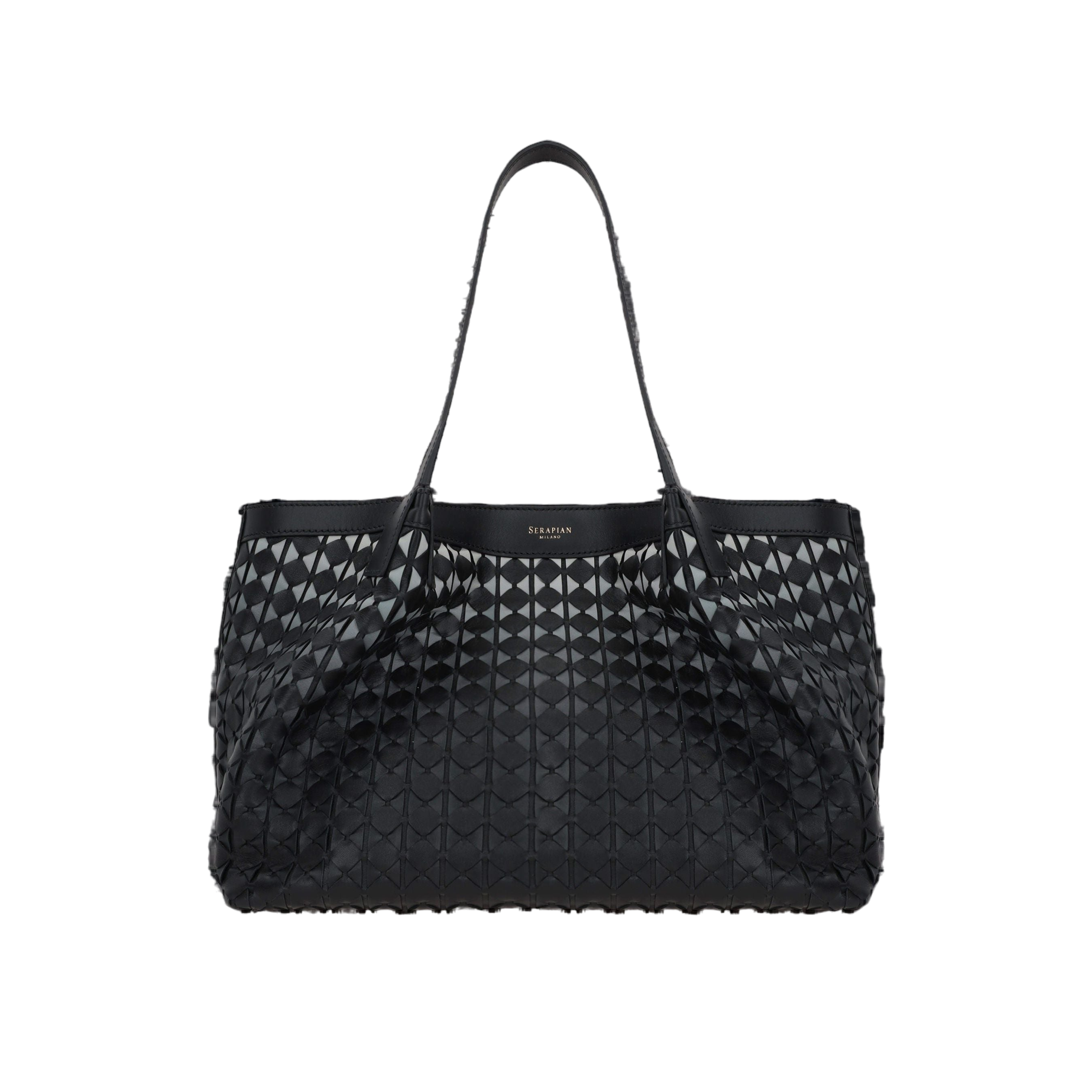 Mosaico Nappa Secret Small Tote Bag-SERAPIAN-JOHN JULIA