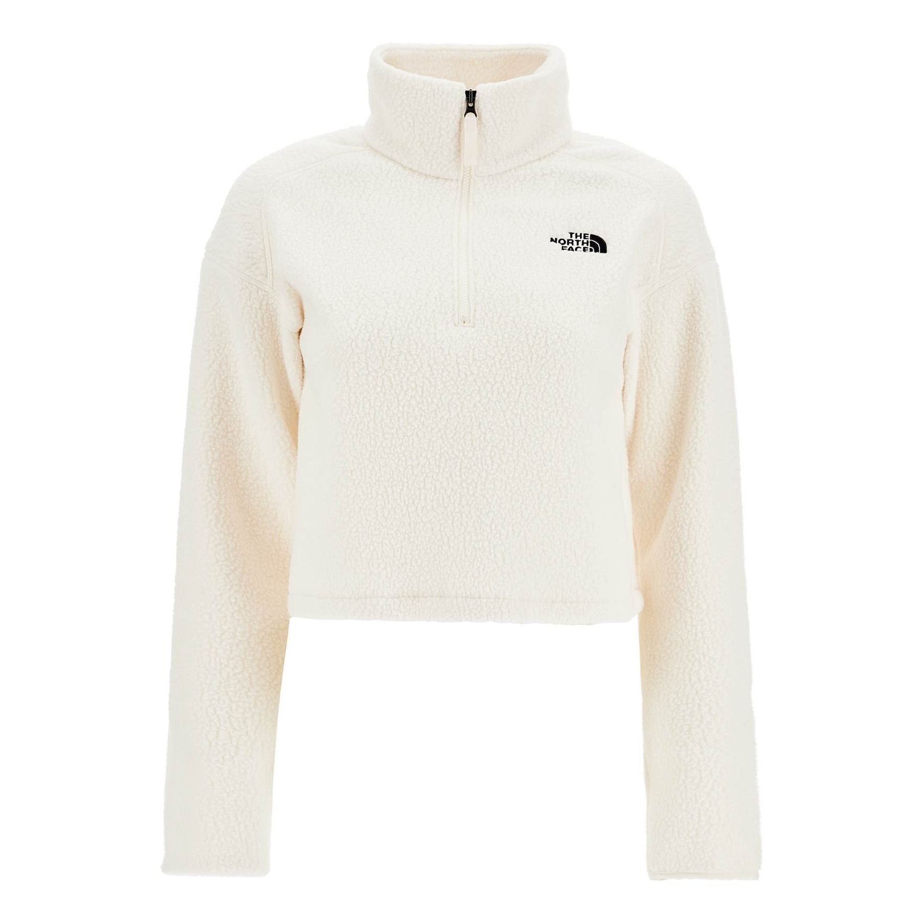 Sherpa Fleece Cropped Sweatshirt In