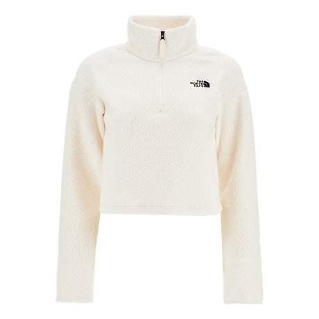 Sherpa Fleece Cropped Sweatshirt In