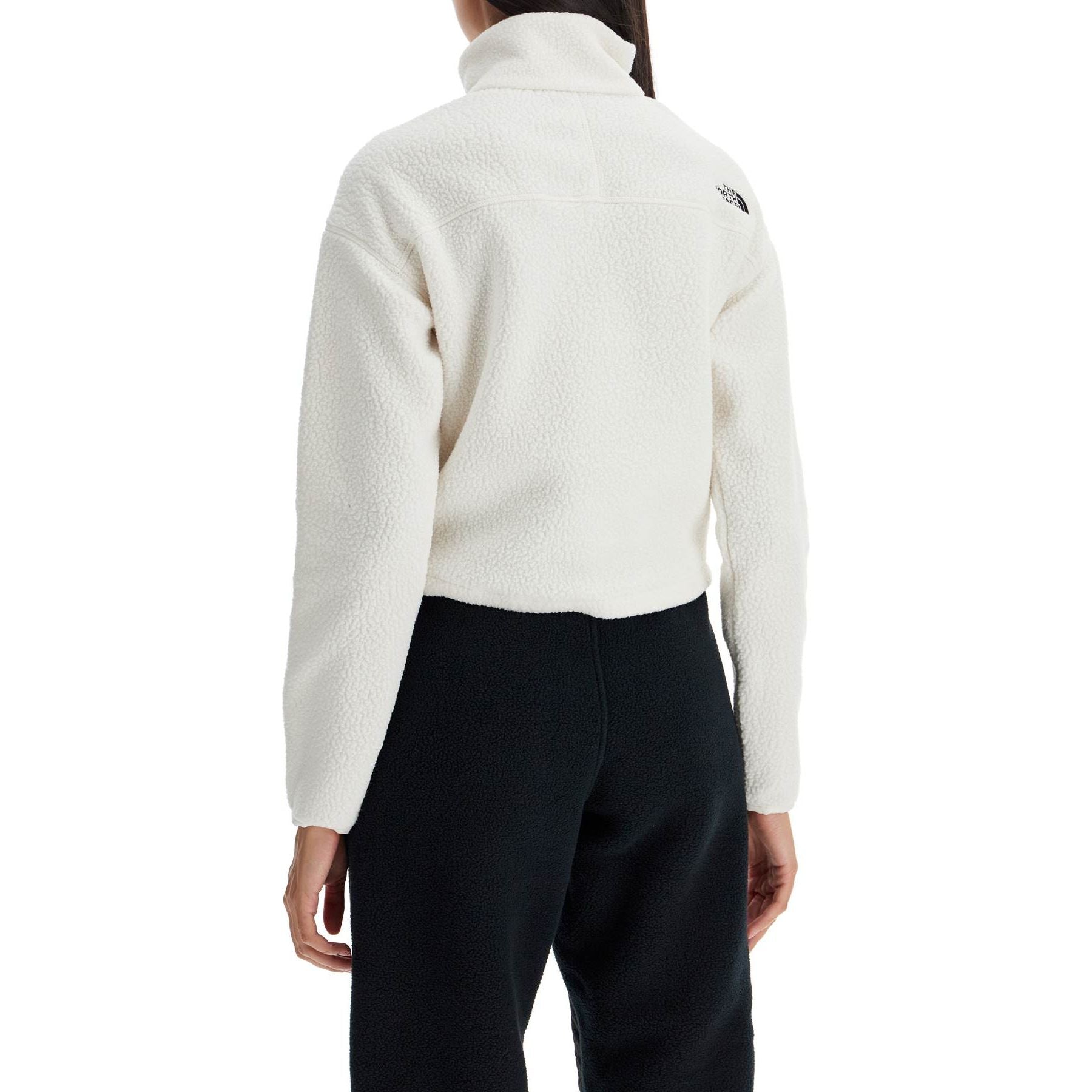 Sherpa Fleece Cropped Sweatshirt In