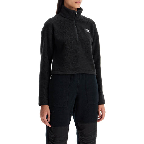 Sherpa Fleece Cropped Sweatshirt In