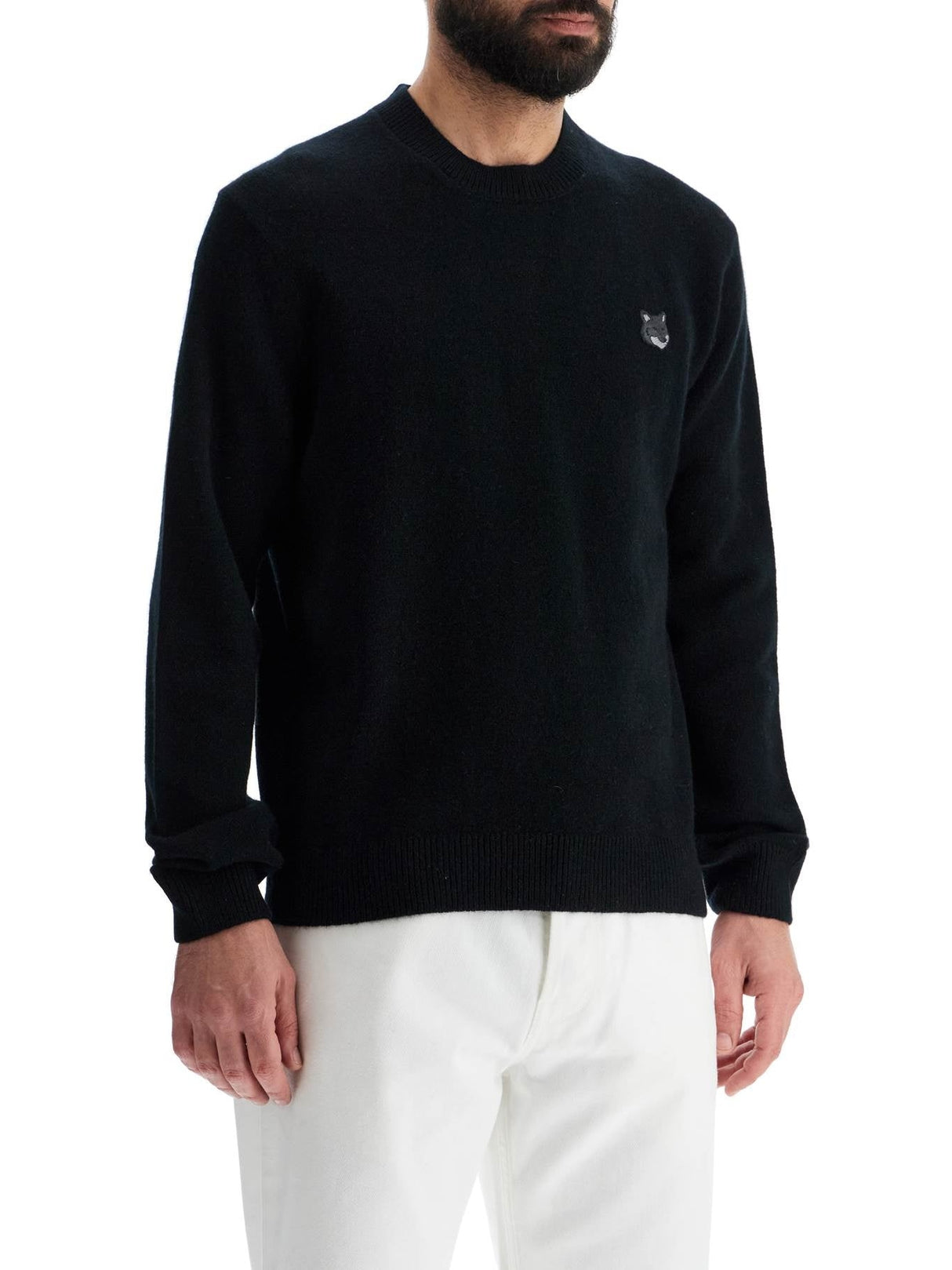 Bold Fox Head Wool Sweater-MAISON KITSUNÉ-JOHN JULIA