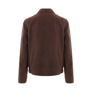 Nabuk Full-zip Jacket-BRUNELLO CUCINELLI-JOHN JULIA