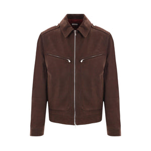 Nabuk Full-zip Jacket-BRUNELLO CUCINELLI-JOHN JULIA