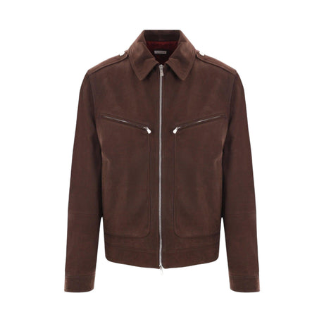 Nabuk Full-zip Jacket-BRUNELLO CUCINELLI-JOHN JULIA