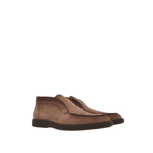 Nabuk Slip-on Ankle Boots-SANTONI-JOHN JULIA