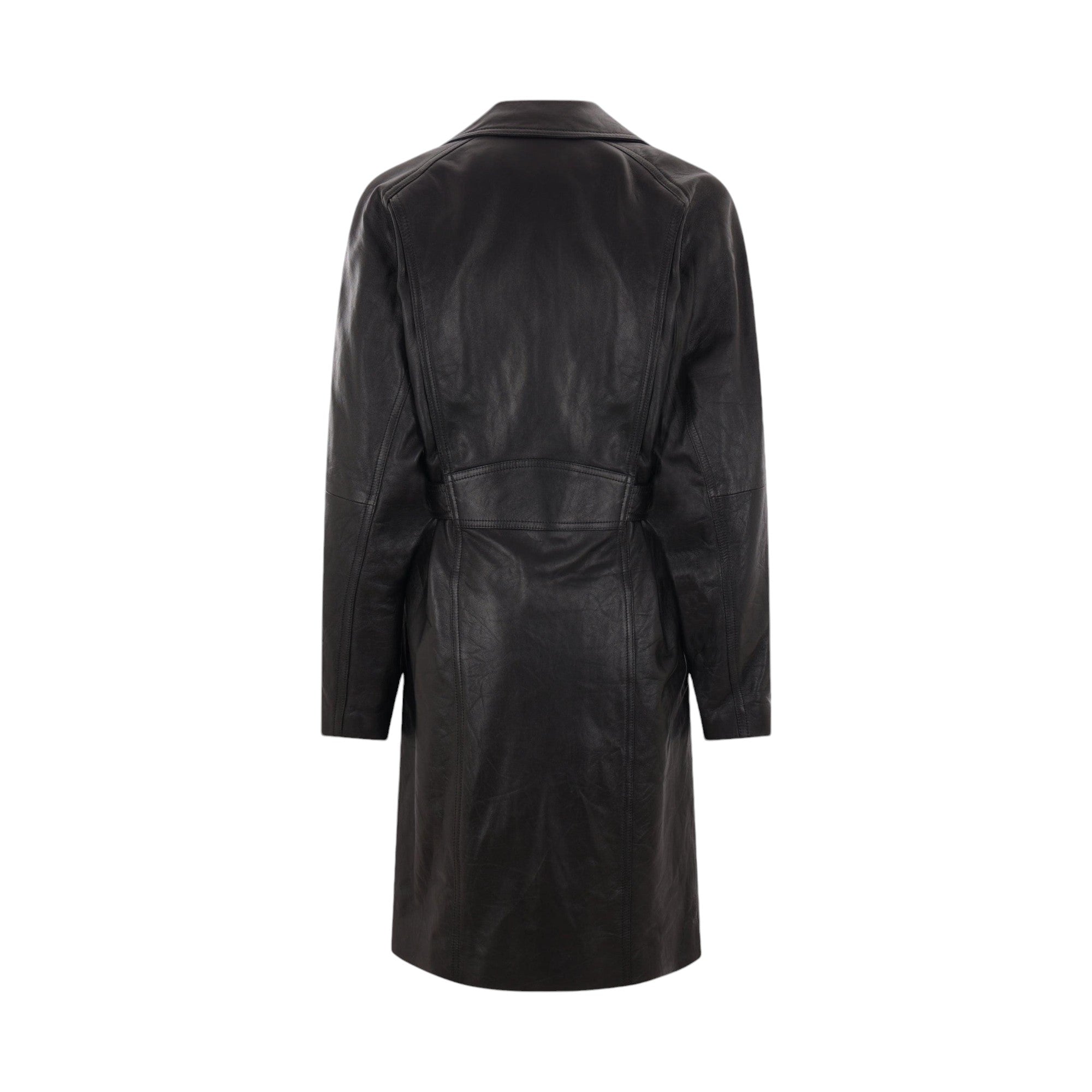 Nappa Leather Biker Coat-SAINT LAURENT-JOHN JULIA