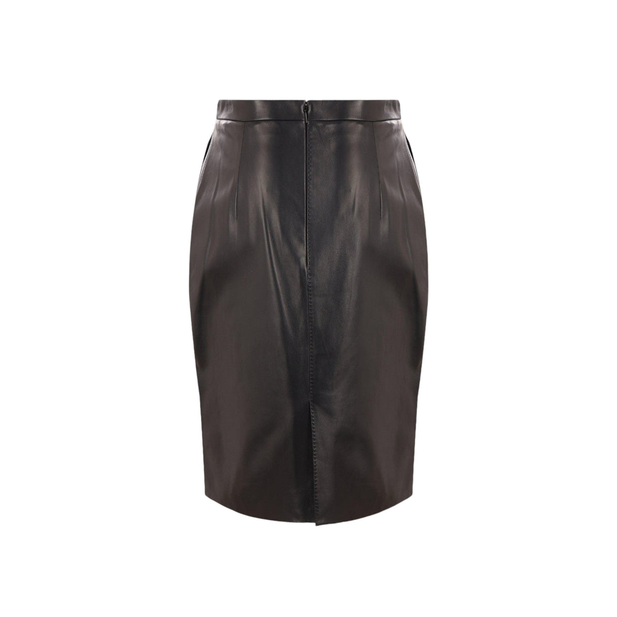 Nappa Leather Pencil Skirt-SAINT LAURENT-JOHN JULIA