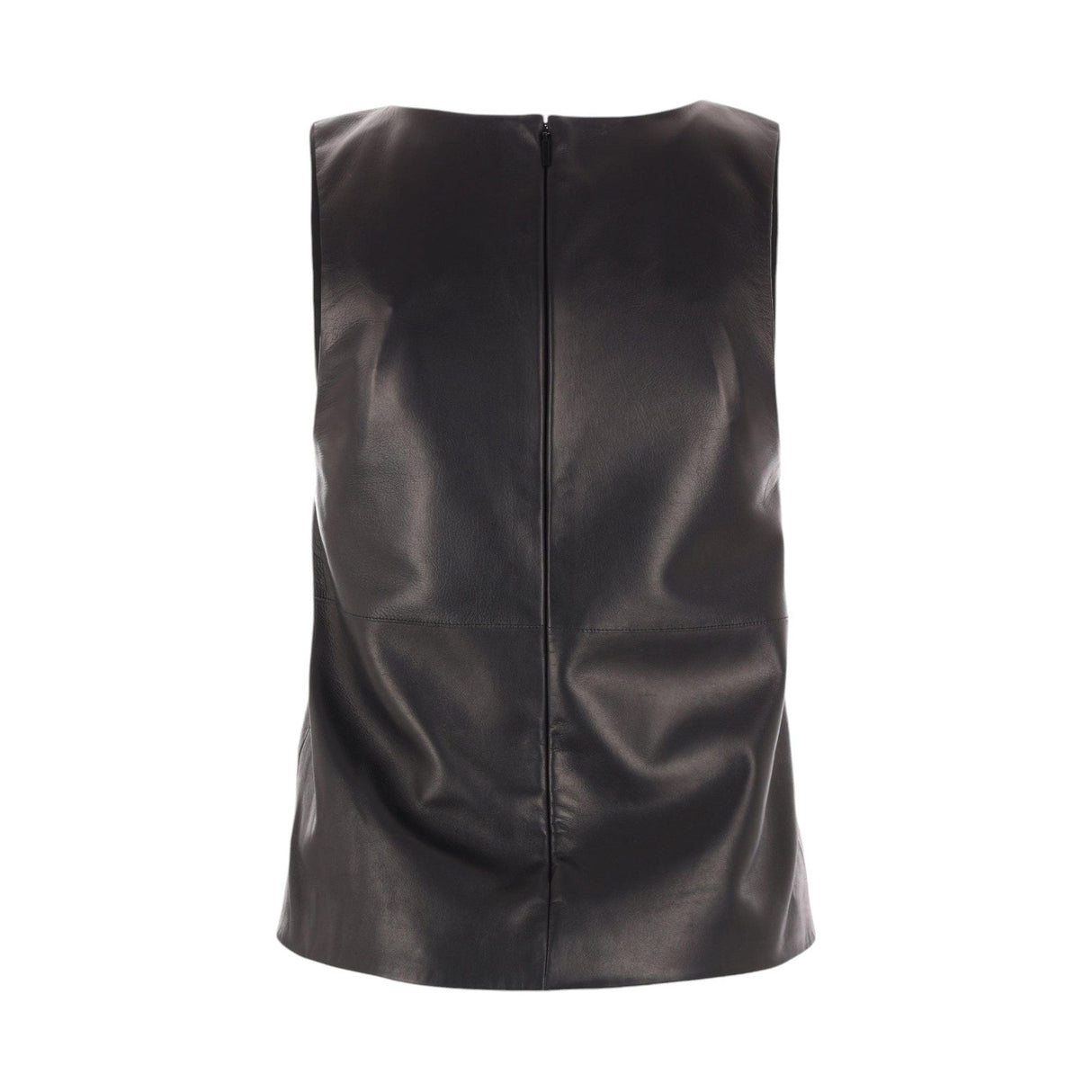 Nappa Leather Tank Top-SAINT LAURENT-JOHN JULIA