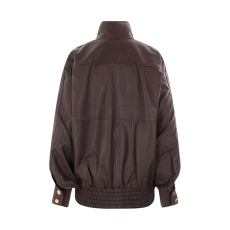 Nappa Oversize Bomber Jacket-ZIMMERMANN-JOHN JULIA