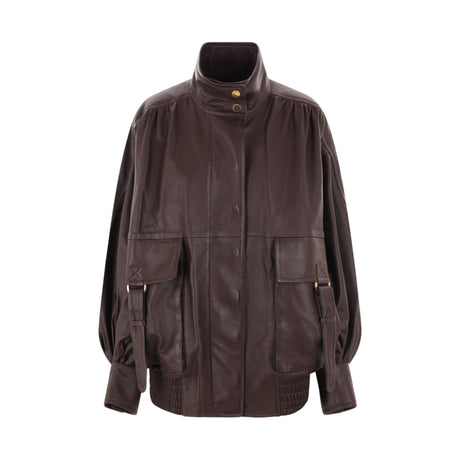 Nappa Oversize Bomber Jacket-ZIMMERMANN-JOHN JULIA