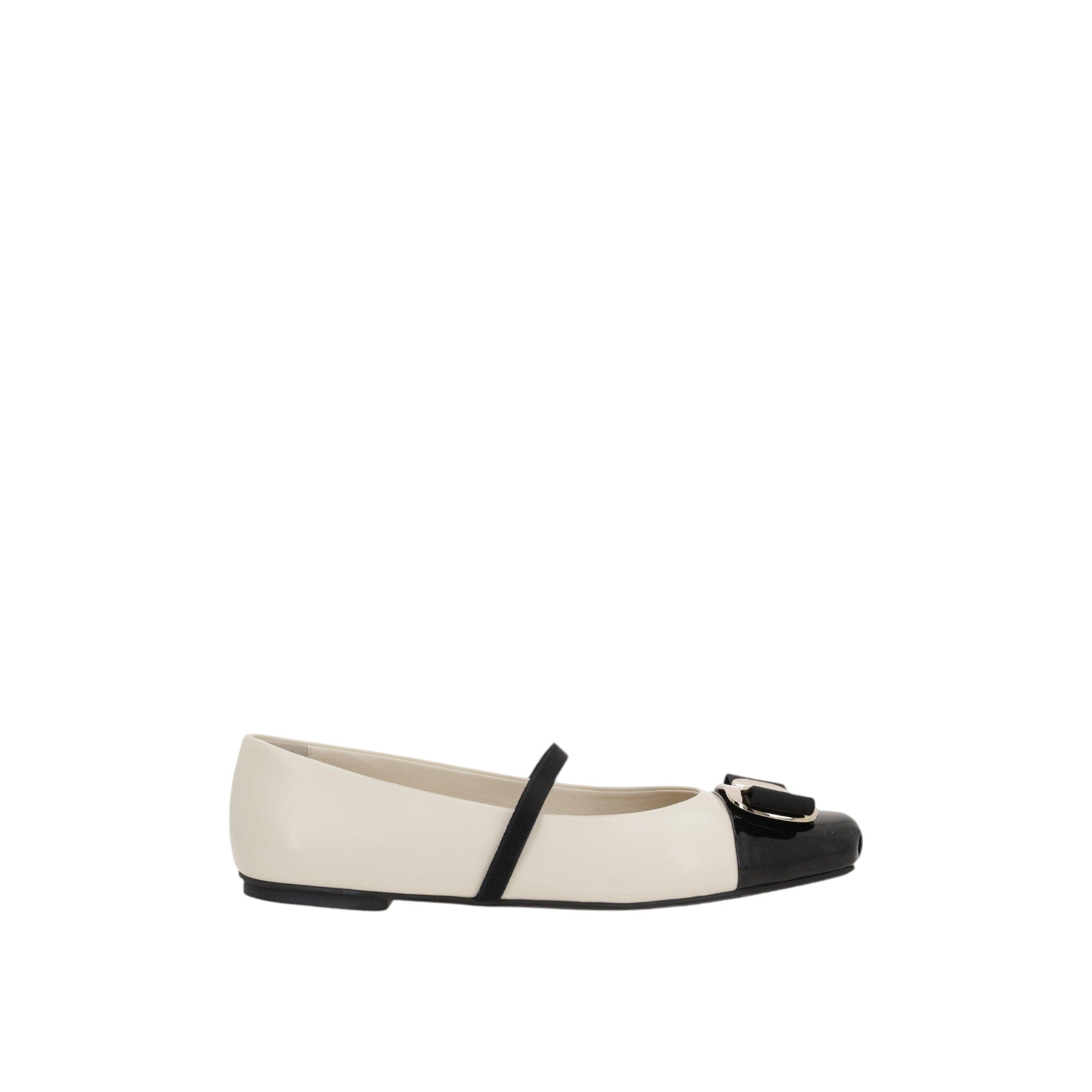 Nappa and Patent Leather Ballerinas-FERRAGAMO-JOHN JULIA