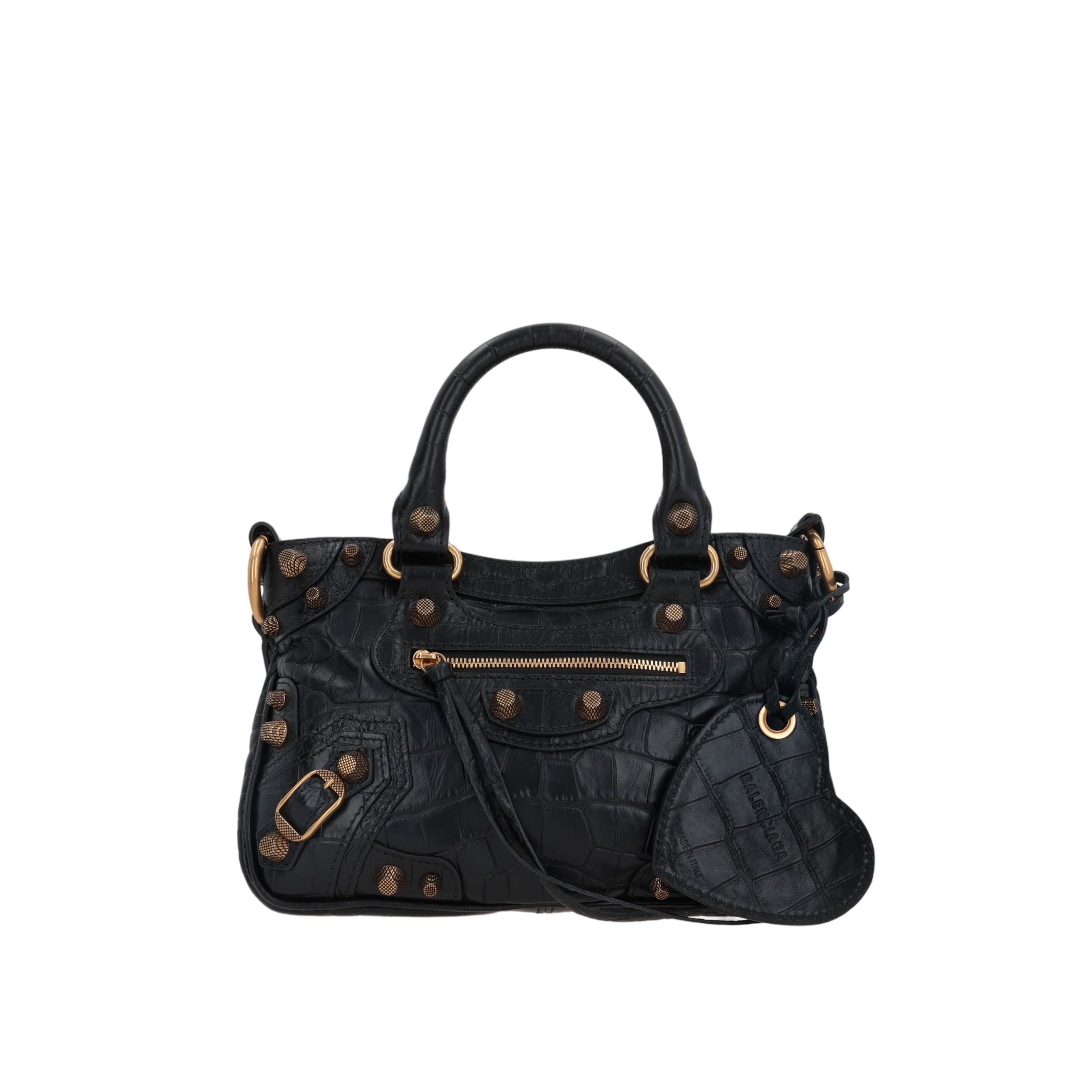 Neo Cagole Small Crocodile-Embossed Tote Bag-BALENCIAGA-JOHN JULIA