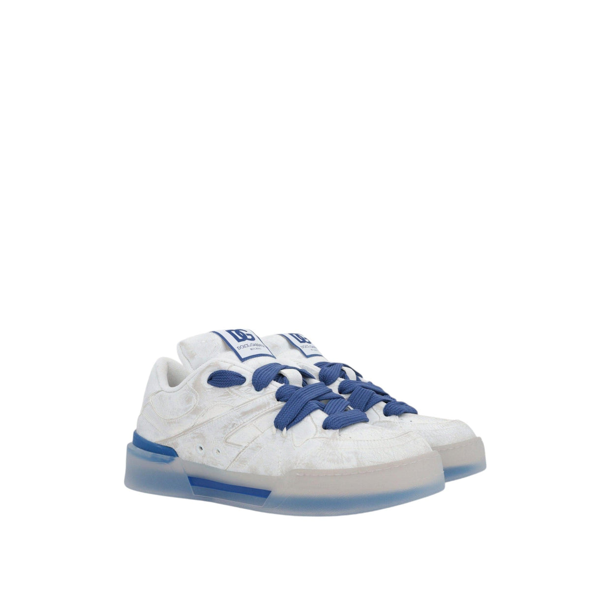 New Roma Painted Leather Sneakers-DOLCE & GABBANA-JOHN JULIA