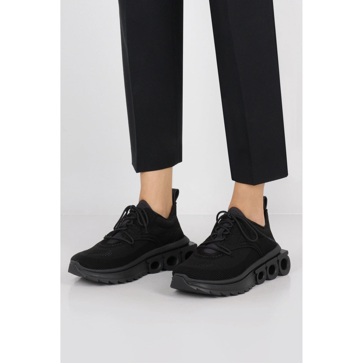 Nima Stretch Knit Sneakers-FERRAGAMO-JOHN JULIA