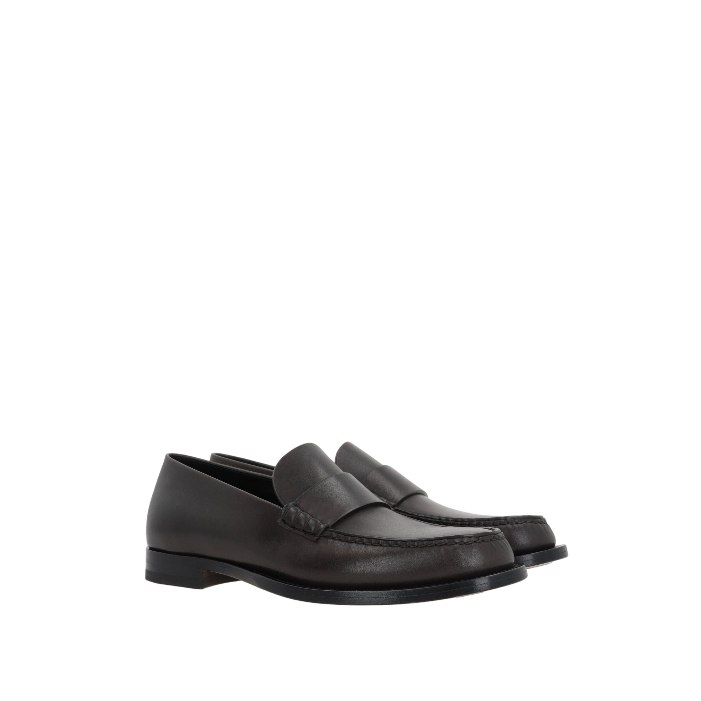 Novus Smooth Leather Loafers-THE ROW-JOHN JULIA