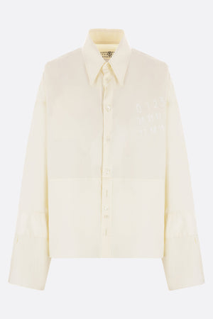 Numeric Print Cotton Poplin Shirt-MM6 MAISON MARGIELA-JOHN JULIA