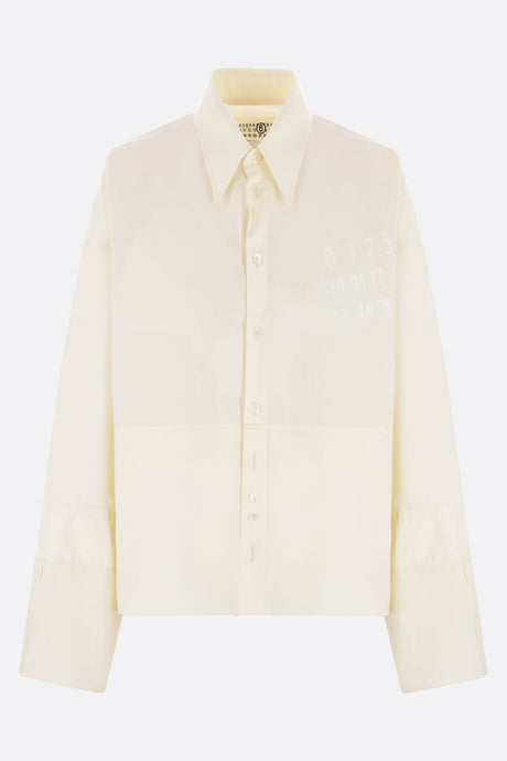 Numeric Print Cotton Poplin Shirt-MM6 MAISON MARGIELA-JOHN JULIA