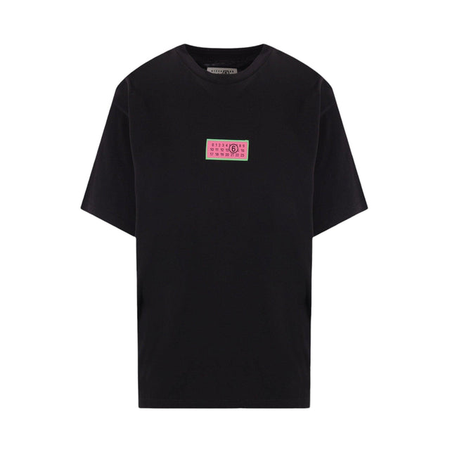 Numeric Signature Patch Cotton T-shirt-MM6 MAISON MARGIELA-JOHN JULIA