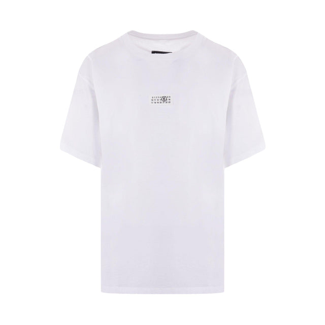 Numeric Signature Patch Cotton T-shirt-MM6 MAISON MARGIELA-JOHN JULIA