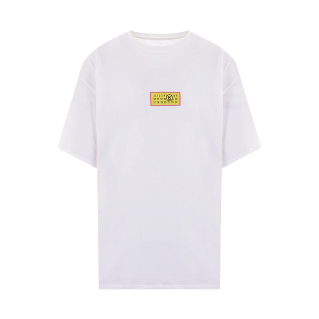 Numeric Signature Patch Cotton T-shirt-MM6 MAISON MARGIELA-JOHN JULIA