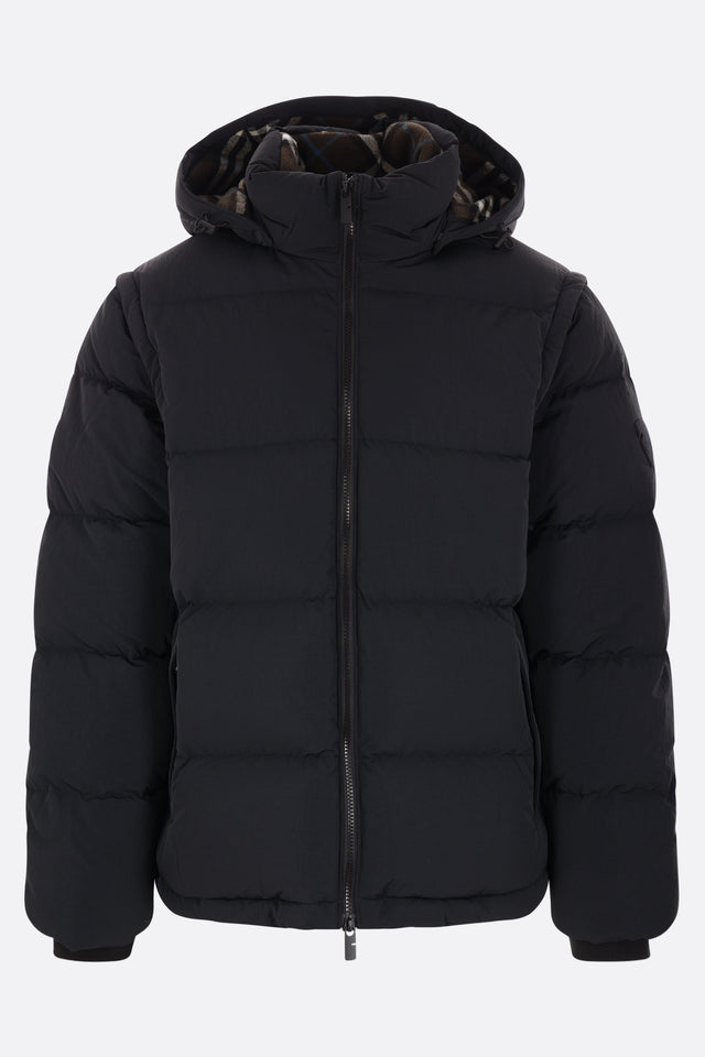 Nylon Down Jacket With Removable Sleeves-BURBERRY-JOHN JULIA