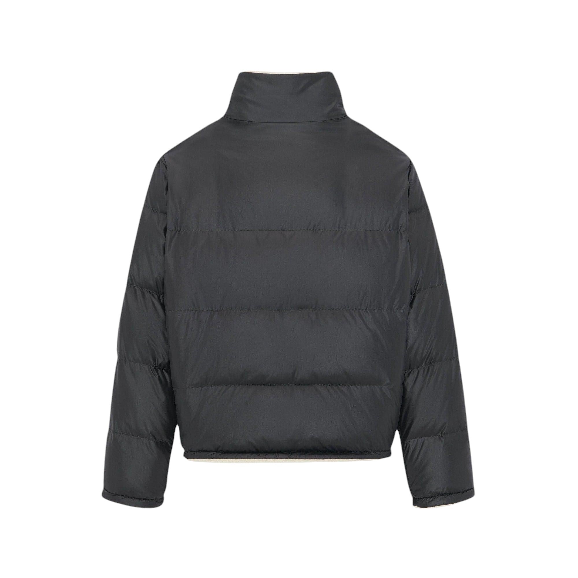 Nylon Faux Shearling Down Jacket-SAINT LAURENT-JOHN JULIA