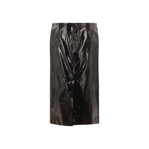 Nylon Tarpaulin Pencil Skirt-ALEXANDER MCQUEEN-JOHN JULIA