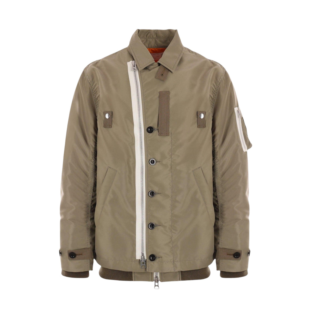 Nylon Twill Bomber Jacket-SACAI-JOHN JULIA